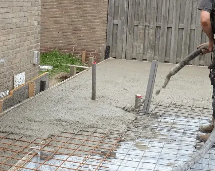 dampremmende folie als ondervloer voor beton storten